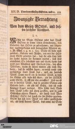 Zwanzigste Betrachtung.
