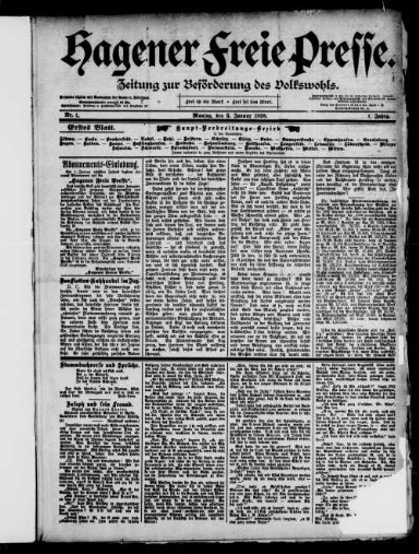 Titelseite einer Zeitung