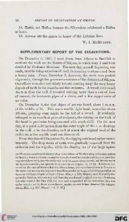 5.1886-90: Supplementary report of the excavations [at the theatre of Sikyon]