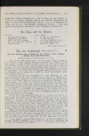 Aus der Kosakenzeit 1813/1814