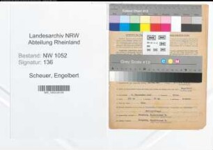 Entnazifizierung Engelbert Scheuer , geb. 09.09.1907 (Kassenangestellter)
