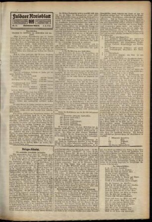 Zweite Ausgabe vom Mittwoch, den 03. Februar 1915.