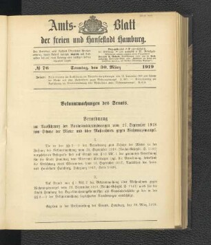 No.76, Sonntag, den 30. März 1919