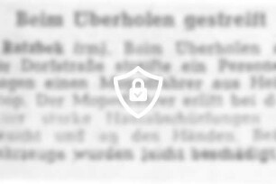 Beim Überholen gestreift