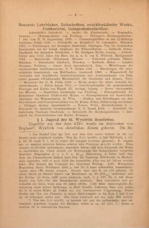 § I. Jugend des hl. Wynfrith Bonifatius.