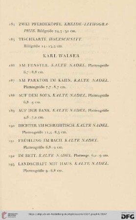 II Verzeichnis der Mappenwerke und Buch-Ausgaben mit Originalgraphik