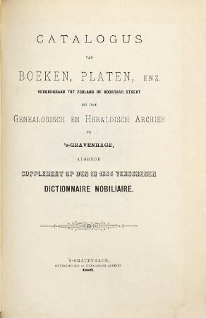 Catalogus van Boeken, Platen, Enz. : verkrijgbaar tot zoolang de Voorraad strekt...
