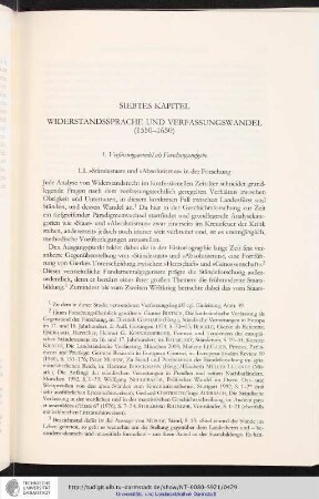 Siebtes Kapitel. Widerstandssprache und Verfassungswandel
