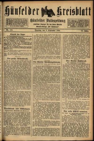 Ausgabe vom Dienstag, den 09. September 1924.