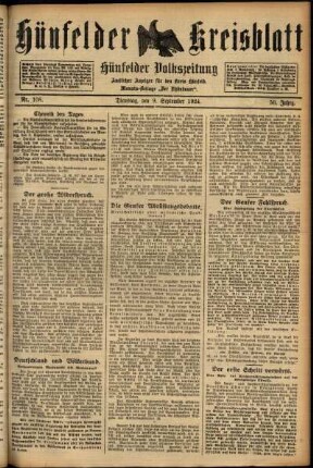Ausgabe vom Dienstag, den 09. September 1924.