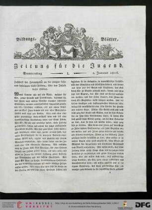 Heft 1 (2. Januar 1806)