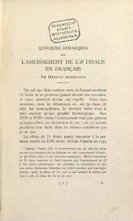 Recueil de mémoires philologiques présenté à Monsieur Gaston Paris ... par ses élèves suédois le 9 août 1889 à l'occasion de son cinquantième anniversaire