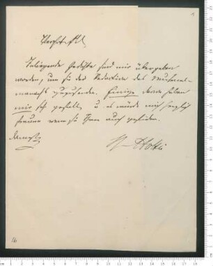 Brief von Karl von Holtei an Adelbert von Chamisso