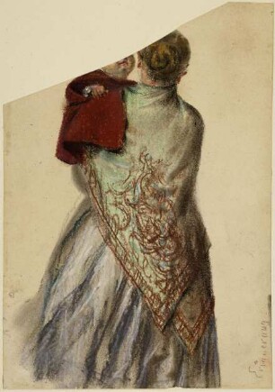 Frau mit Kleinkind auf dem Arm
