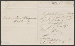 Pauline Viardot-Garcia (1821-1910) Autographen: Briefe von Pauline Viardot-Garcia an verschiedene Empfänger - BSB Autogr. Viardot-García, Pauline