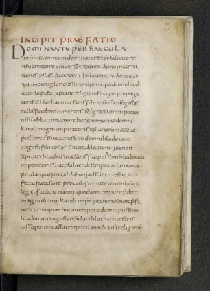 Incipit Praefatio
