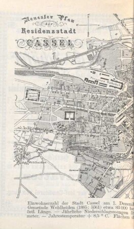 Neuester Plan der Residenzstadt Cassel.