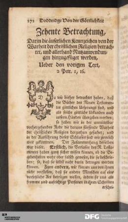 Zehente Betrachtung