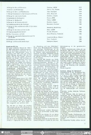 Konferenz „Design für Behinderte“ : Informationen Berichte