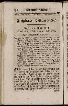 Funfzehende Passionspredigt.