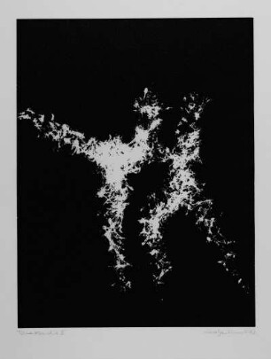 Tanzstudie : Tanzstudie III (Lichtzeichnung). 50,2 x 35,2 cm Blattgröße, 38,1 x 29,3 cm Bildgröße. 1970
