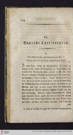 VI. Englische Carricaturen