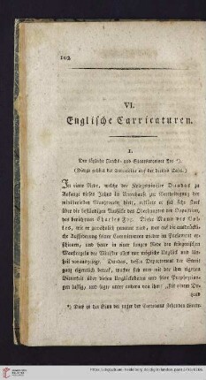 VI. Englische Carricaturen