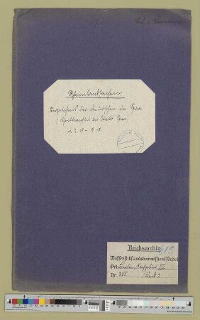 Verzeichnis der Deutschen in Spa (Personal und Tätigkeitsbericht der Wako Spa)