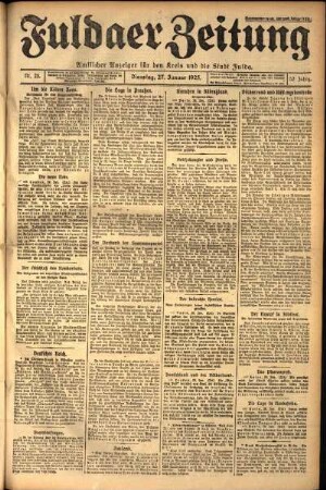 Ausgabe vom Dienstag, den 27. Januar 1925.