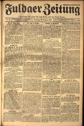 Ausgabe vom Dienstag, den 27. Januar 1925.