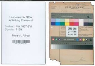 Entnazifizierung Alfred Munsch , geb. 14.10.1911 (Steuerinspektor)