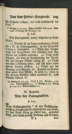 IX. Kapitel. Von den Salvaguardien