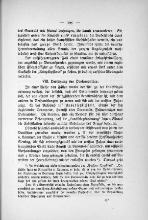 VIII. Verletzung der Parlamentäre.