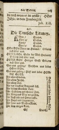 Die Teutsche Litaney.