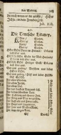 Die Teutsche Litaney.