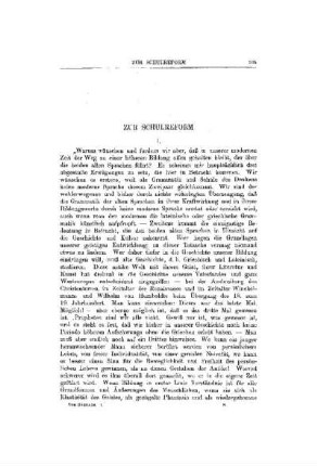 Zur Schulreform