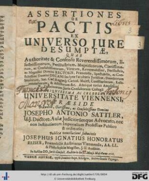 Assertiones De Pactis Ex Universo Jure Desumptae