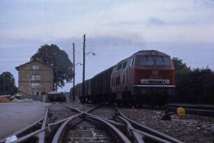 Kupfer Lok 215 099 N7764 SHA-HN Mdie-Wagen D4ü-Wagen B4yg-Wagen Ladegleis Weiche Bahnhofsbeleuchtung
