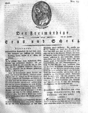 Nro. 14, Montag, den 20. Januar 1806