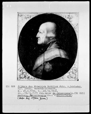 Bildnis Friedrich Gottlieb von Schladen, preußischer Generalleutnant