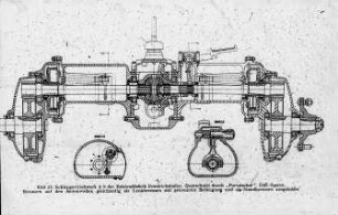 Bild 23 Schleppertriebwerk A 9 der Zahnradfabrik Friedrichshafen. Querschnitt durch "Portalachse". Diff.-Sperre, Bremsen auf den Seitenwellen gleichzeitig als Lenkbremsen mit getrennter Betätigung und als Standbremse ausgebildet