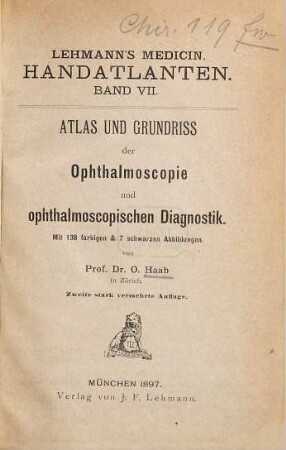 Atlas und Grundriss der gesamten Augenheilkunde, 2