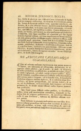 De Advocatis Causarumque Commissariis.