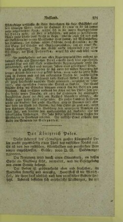 Das Königreich Polen