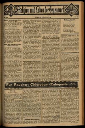 Dritte Ausgabe vom Sonntag, den 10. Mai 1931.