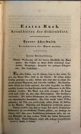 Die Krankheiten des Gehirns, 1. Die Krankheiten der Gehirnhäute, die Hyperämien u. Hämorrhagien des Gehirns enthaltend