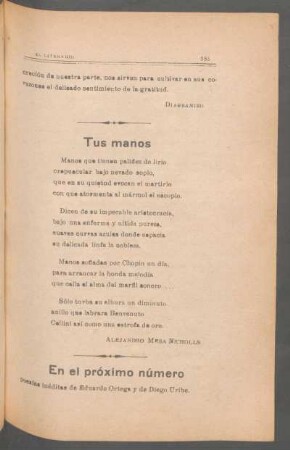 Tus manos