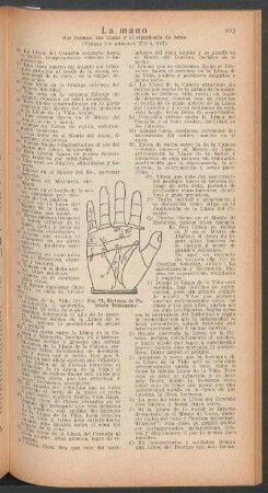 La mano - sus formas, sus líneas y el significado de éstas - [Continuación]