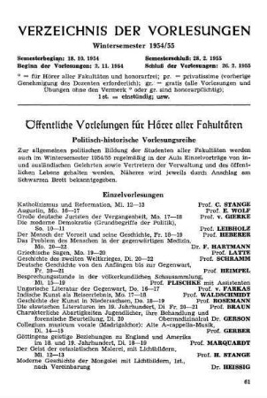 Öffentliche Vorlesungen