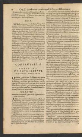 Controversiae Recentiores De Authoritate Pontificis Et Conciliorum.